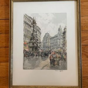 Vienna Signed Etching by Hans Figura